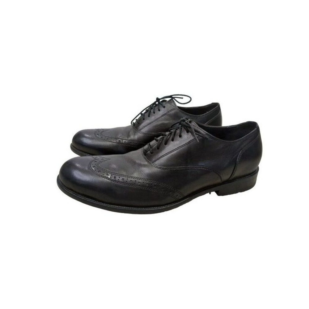 Cole Haan Air Pitney Oxford Shoe Mens 8.5 Black Wingtip Leather Lace Up Business
